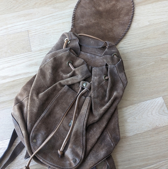 Patricia Nash Suede Camel Backpack - Picture 3 of 8
